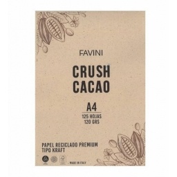 HOJAS FAVINI CRUSH COCOA PAPEL 100% RECICLADO A4 X125