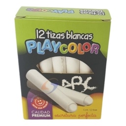 TIZAS BLANCAS PLAYCOLOR CAJA X12