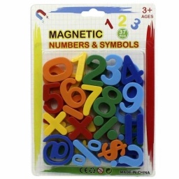 NUMEROS Y SIMBOLOS COLORIDOS E IMANTADOS PACK X37