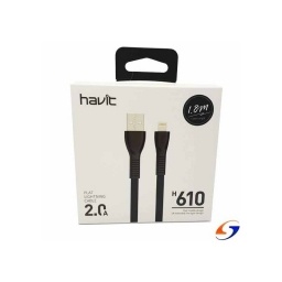 CABLE DE DATOS HAVIT PARA IPHONE DE 1.8 M BLACK