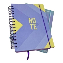 CUADERNO NOTE TAPA DURA Y ESPIRAL A5 160H.