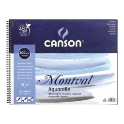 BLOCK CANSON MONTVAL ACUARELA 300 GRS. 32X41CM.