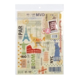 BLOCK IBI CRAFT PAPEL VEGETAL ILUSTRADOS TRAVEL