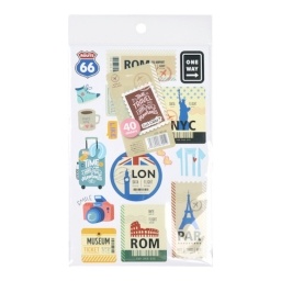 STICKERS IBI CRAFT CON DISEOS TRAVEL X 40