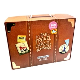 CAJA IBI CRAFT TRAVEL BOX CON 11 PRODUCTOS PARA SCRAPBOOKING