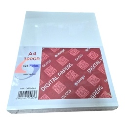 HOJAS BURGO DIGI GLOSS LASER E INKJET A4 300 GR. X125