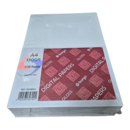 HOJAS BURGO DIGI GLOSS LASER E INKJET A4 130 GR. X500