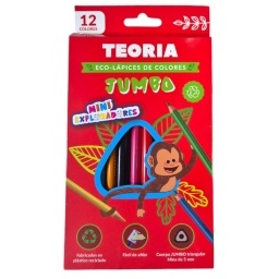 LAPICES COLOR TEORIA ECOLOGICOS JUMBO X12