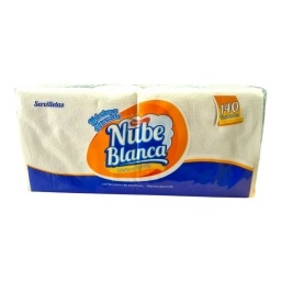 SERVILLETAS NUBE BLANCA 32X30CM. PACK X140