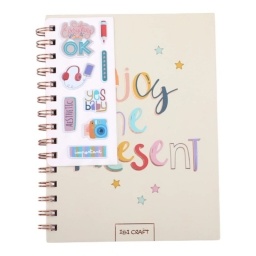 CUADERNO IBI CRAFT TAPA DURA CON STICKERS A5 80H. THE PRESENT