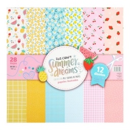 BLOCK IBI CRAFT PAPELES ILUSTRADOS SUMMER 30X30CM.