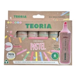 RESALTADORES TEORIA ECO PASTEL PACK X6