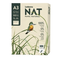 HOJAS A3 LEDESMA NAT PAPEL ECOLOGICO NATURAL 75GR. X500