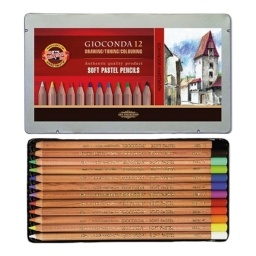 LAPICES DE COLORES KOHINOOR GIOCONDA PASTEL SOFT LATA X12