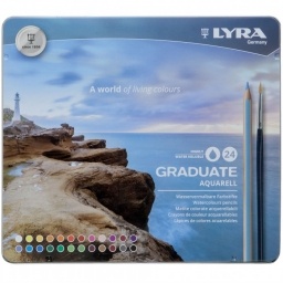 LAPICES DE COLORES ACUARELABLES LYRA GRADUATE LATA X24