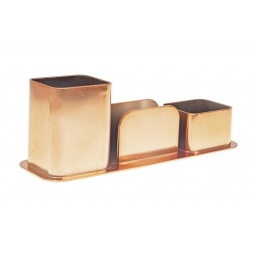 PORTALAPICES DELLO PLASTICO ROSE GOLD TRIPLE